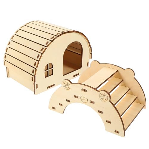 CVUTOVO 2 Stück Holzhausspielzeug Versteck geformt für Tunnel Hamsterkammer Hamsterbrücke Hamster- -Brücke Hamsterhaus kleines Käfigspielzeug Hamster - hölzern CVUTOVO 2 Stück Holzhausspielzeug Versteck geformt für Tunnel Hamsterkammer Hamsterbrücke Hamster- -Brücke Hamsterhaus kleines Käfigspielzeug Hamster - hölzern von CVUTOVO