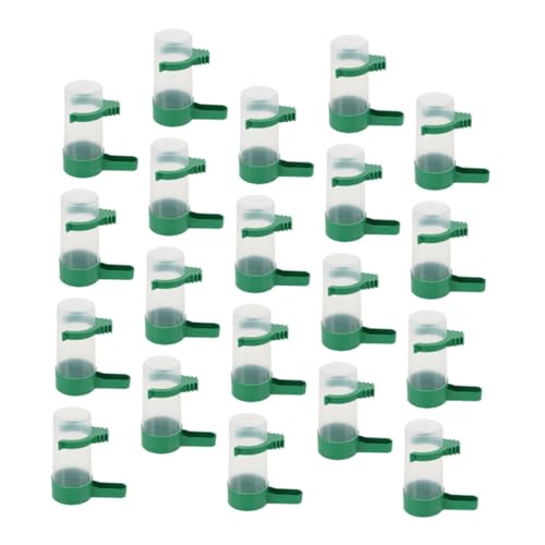 CVUTOVO 20 Stück Automatischer Vogelwasserspender für Kleine Vögel Einfache und Nachfüllung Spillproof Design für Vogelkäfige Zuverlässige für Papageien und Kanarienvögel von CVUTOVO