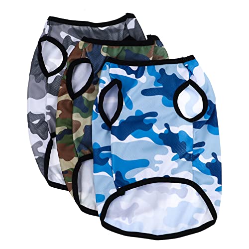 CVUTOVO 3 Stück Teiliges Hundeshirt im Camouflage Design Atmungsaktive Weste für Kleine Hunde für Sommeraktivitäten und Besondere Anlässe aus Hochwertigem Gefertigt Zufällige Farbe CVUTOVO 3 Stück Teiliges Hundeshirt im Camouflage Design Atmungsaktive Weste für Kleine Hunde für Sommeraktivitäten und Besondere Anlässe aus Hochwertigem Gefertigt Zufällige Farbe von CVUTOVO