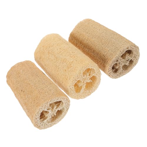 CVUTOVO 3 Stück Luffa Spielzeug für Hamster Natürliches Kauspielzeug zur Zahnpflege Kreatives Backenzahnspielzeug für Kleintiere für Meerschweinchen Chinchillas und Rennmäuse von CVUTOVO