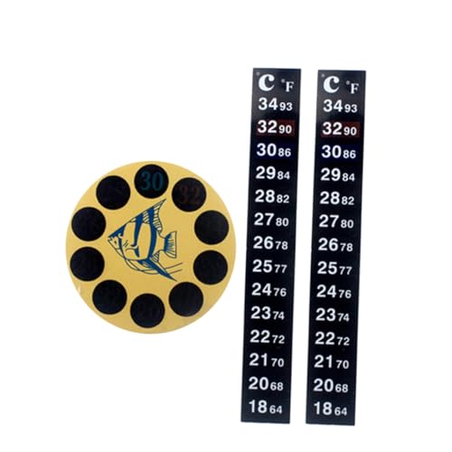 CVUTOVO 3stücke Aquarium-Patch-Thermometer Tragbares Aquarium-Thermometer Wasserthermometer-zubehör Für Fischtank Installieren Bedienen von CVUTOVO