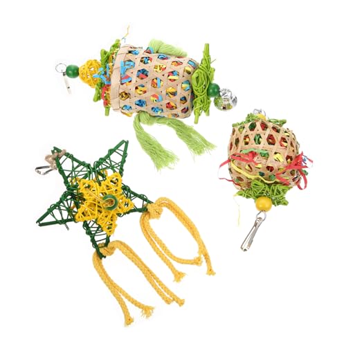 CVUTOVO 3stücke Teiliges Papageien Spielzeug Kauspielzeuge Für Vögel Handgewebt Und Für Käfige Fördert Aktives Und CVUTOVO 3stücke Teiliges Papageien Spielzeug Kauspielzeuge Für Vögel Handgewebt Und Für Käfige Fördert Aktives Und von CVUTOVO