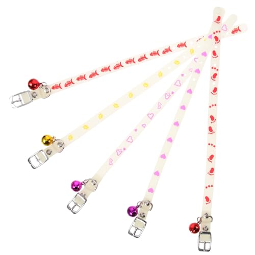 CVUTOVO 5 Stück Haustierhalsband Halsbandkette Für Haustierkatzen Schild Und Reflektierend Name Von Haustieren Rassen Klein Einstellbarer Katzenkragen Zubehör Kieselgel Zufällige Farbe CVUTOVO 5 Stück Haustierhalsband Halsbandkette Für Haustierkatzen Schild Und Reflektierend Name Von Haustieren Rassen Klein Einstellbarer Katzenkragen Zubehör Kieselgel Zufällige Farbe von CVUTOVO