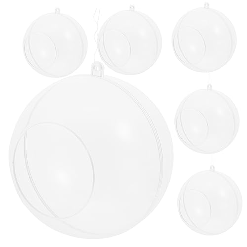 CVUTOVO 6 Stück Hängende Pflanzenhalter Kugel Transparent Luftpflanzen Halter Deko Topf für Tillandsien Sukkulenten Zimmerdeko Wohnzimmer Büro von CVUTOVO