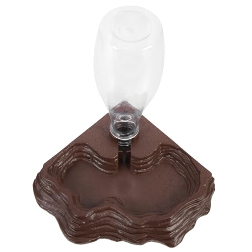 CVUTOVO Automatischer Reptilien Wasserspender Braun Rutschfestes Boden Design Langlebiger Terrarien Wassernapf für Kleine Schildkröten Geckos und Echsen mit Automatischer Nachfüllfunktion CVUTOVO Automatischer Reptilien Wasserspender Braun Rutschfestes Boden Design Langlebiger Terrarien Wassernapf für Kleine Schildkröten Geckos und Echsen mit Automatischer Nachfüllfunktion von CVUTOVO