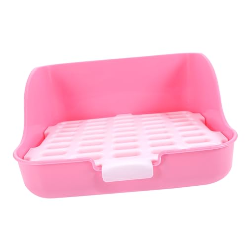 CVUTOVO Bunny Litter Box für Kleintiere Abnehmbares Design Kunststoffmaterial für Hamster Ratten und Welpen Kompakte Toilettenlösung Ansprechender für Drinnen Gehege von CVUTOVO