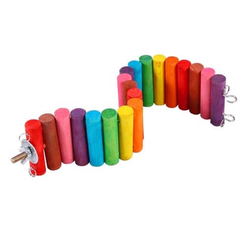 CVUTOVO Bunte Holzbrücke Für Kleintiere Kauspielzeug Für Hamster Meerschweinchen Und Mäuse Spiel Und Ruheplatz Für Haustiere Leicht Zu Reinigen Strapazierfähig CVUTOVO Bunte Holzbrücke Für Kleintiere Kauspielzeug Für Hamster Meerschweinchen Und Mäuse Spiel Und Ruheplatz Für Haustiere Leicht Zu Reinigen Strapazierfähig von CVUTOVO