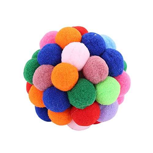CVUTOVO Bunter Katzenball mit Glocke Interaktives Katzenspielzeug aus Kunststoff für Stundenlangen Spielspaß Durchmesser Zufällige Farben Zufällige Farbe Zufällige Farbe CVUTOVO Bunter Katzenball mit Glocke Interaktives Katzenspielzeug aus Kunststoff für Stundenlangen Spielspaß Durchmesser Zufällige Farben Zufällige Farbe Zufällige Farbe von CVUTOVO
