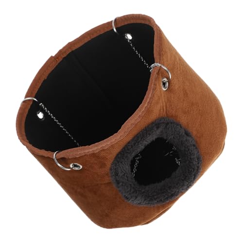 CVUTOVO Cozy Hängematte für Hamster Chinchilla Zuckergleiter Edelstahlkette Platzsparendes Design Warmes Bett für Haustiere Einfache von CVUTOVO