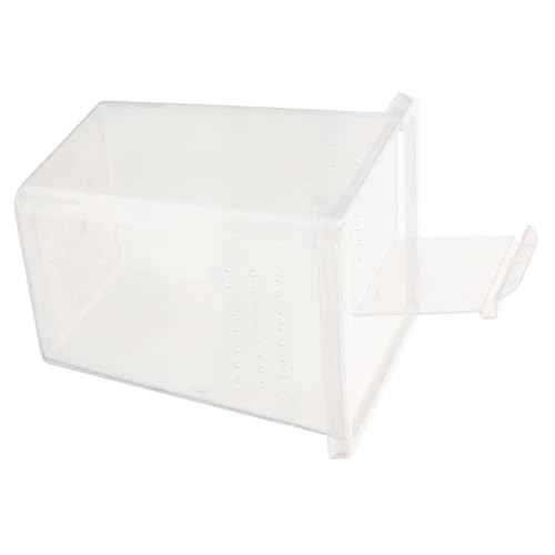 CVUTOVO Habitat Box Für Kleine Reptilien Praktische Futterbox Mit Belüftung Für Spinnen Insekten Und Schlangen Transparente Zuchtbox Für Terrarien Und Haustiere von CVUTOVO