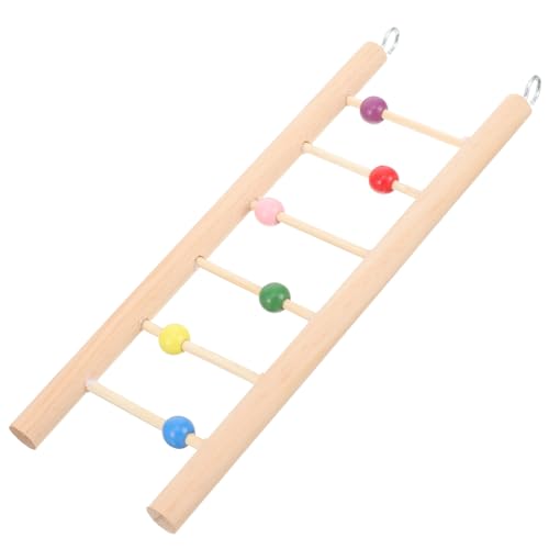 CVUTOVO Hängende Holzleiter für Papageien Lange Kletterleiter aus Natürlichem Holz für Sittiche Papageien und Kleine Vögel Sicheres für Training und von CVUTOVO