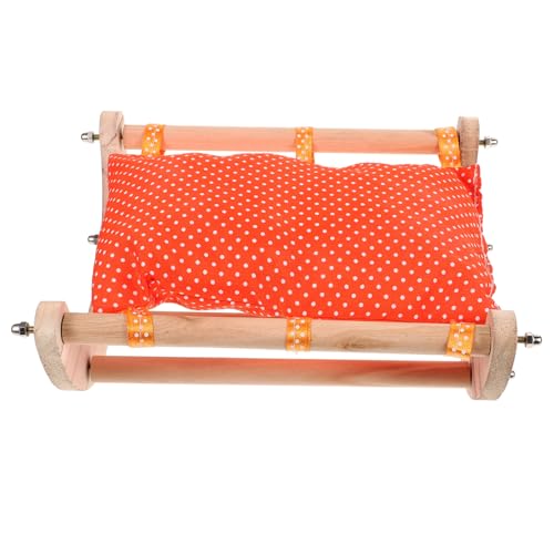 CVUTOVO Meerschweinchen-wiegenbett Mit Ständer Aus Holz Für Kleintiere Hamster-hochbett Mit Warmer Unterlage Erhöhtes Schlafbett Für Haustiere Hamster-wiegenbett Mit Holzgestell Für von CVUTOVO