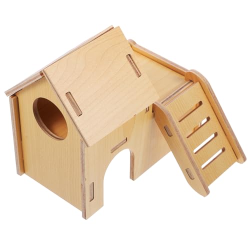 CVUTOVO Hamsterhaus für Kleintiere Versteck und Spielplatz aus Natürlichem für Hamster und Meerschweinchen Sicheres und Langlebiges Zubehör für Käfige Vielseitig Einsetzbar von CVUTOVO