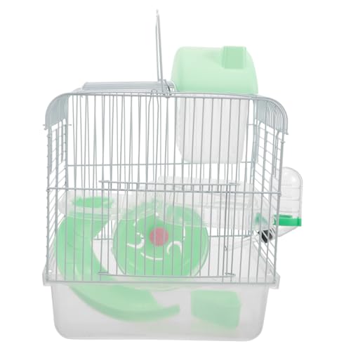 CVUTOVO Hamsterkäfig Doppelstöckiges Hamsterhaus Transparentes Großes Käfig Schloss mit Abnehmbaren Zubehör für Kleine Haustiere Schlafen Leicht zu Reinigen Geräumig und Stabil von CVUTOVO