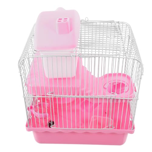 CVUTOVO Hamsterkäfig Kleiner Tierkäfig Haustier drinnen doppelt Nagetier Plattformkäfig für Ratten Hamster großer Käfig Mäusekäfig für Hausmäuse Hamsterhaus Plastik Rosa CVUTOVO Hamsterkäfig Kleiner Tierkäfig Haustier drinnen doppelt Nagetier Plattformkäfig für Ratten Hamster großer Käfig Mäusekäfig für Hausmäuse Hamsterhaus Plastik Rosa von CVUTOVO