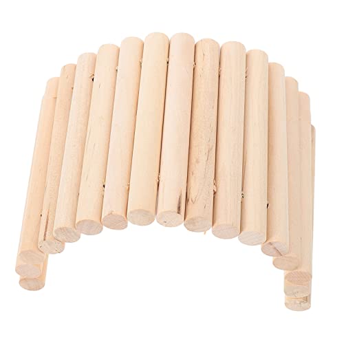 CVUTOVO Hamsterleiter aus Holz Sicheres Kletterspielzeug für Hamster und Kleintiere Fördert Bewegung und Koordination Langlebig und Platzsparend von CVUTOVO