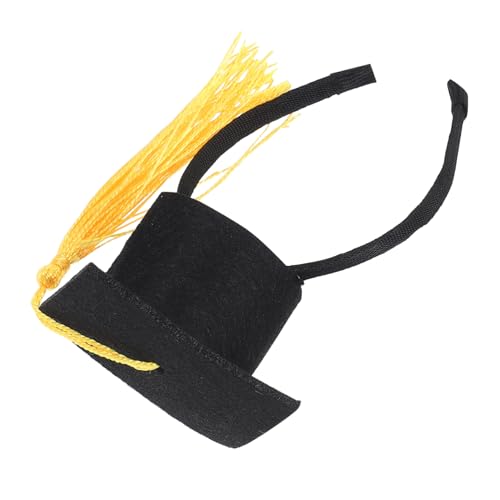 CVUTOVO Haustier Doktorhut mit Quaste Abschlussmütze für Hunde und Katzen Elastisches Kopfband Lustiges Kostümzubehör für Partys und Feiertage Bequemes Design für Individuellen Look von CVUTOVO