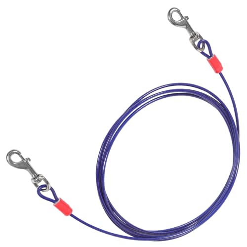 CVUTOVO Haustierleine binden Camping Hundekette für draußen Anbindung erweiterbarer Hund Outdoor-Kette Hundeläufer Kabel Hundeleinenzubehör Hundetaste Stahldraht Blue CVUTOVO Haustierleine binden Camping Hundekette für draußen Anbindung erweiterbarer Hund Outdoor-Kette Hundeläufer Kabel Hundeleinenzubehör Hundetaste Stahldraht Blue von CVUTOVO