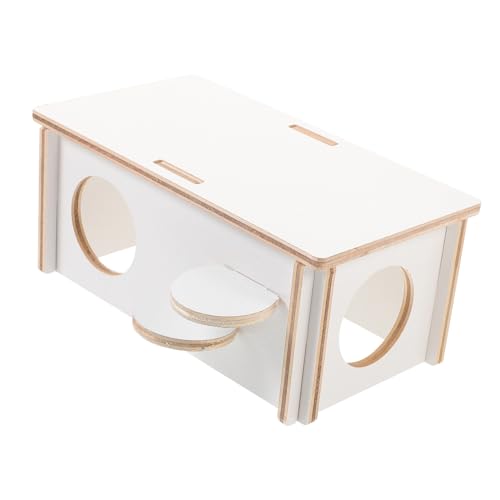 CVUTOVO Holzschlafzimmer Hamster Versteck Drinnen Ratte Hütte Für Mit Kapuze Käfig Hölzern von CVUTOVO