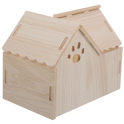 CVUTOVO In einem schlafen groß Hamster kleines Tier Nest Verschachtelung Nagetierkäfig Haustierhaus Chinchilla -Versteck Kleintierversteckhütte kleines Animal House Hune hölzern CVUTOVO In einem schlafen groß Hamster kleines Tier Nest Verschachtelung Nagetierkäfig Haustierhaus Chinchilla -Versteck Kleintierversteckhütte kleines Animal House Hune hölzern von CVUTOVO