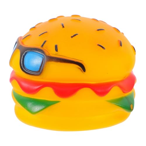 CVUTOVO Interaktives Kauspielzeug für Kleine Squeaky Hamburger aus Robustem Vinyl für Zähneputzen und Kauen Fördert und Zahnreinigung CVUTOVO Interaktives Kauspielzeug für Kleine Squeaky Hamburger aus Robustem Vinyl für Zähneputzen und Kauen Fördert und Zahnreinigung von CVUTOVO