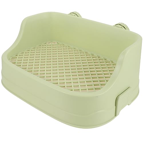 CVUTOVO Kaninchen Toilettenschale aus Kunststoff Quadratische Katzenklo Box für Kleintiere für Meerschweinchen und Hamster Leicht zu Reinigen und Platzsparend für Effektives Training und von CVUTOVO