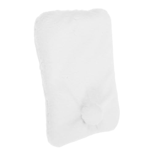 CVUTOVO Kleintier Bettmatte Warmes Plüschbett für Meerschweinchen Kaninchen Hamster Waschbar und rutschfest Komfortable Schlafunterlage für Kleine Haustiere Mittlere Weiße Farbe von CVUTOVO