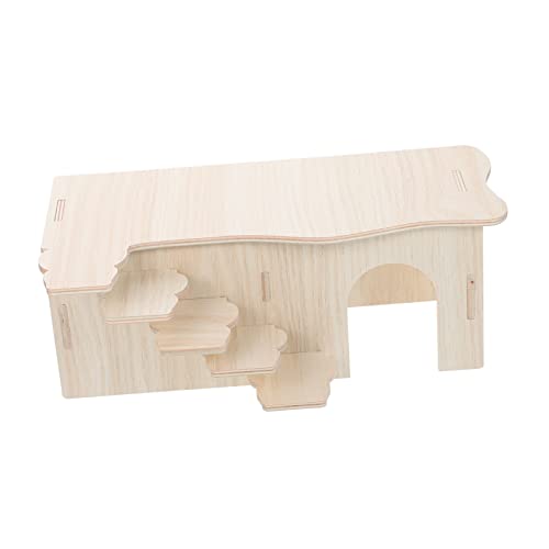 CVUTOVO Multifunktionales Hamsterhaus aus Holz Stöckiges Versteckspielzeug für Zwerghamster und Rennmäuse Sicheres und Langlebiges Haustierversteck und Ausruhen CVUTOVO Multifunktionales Hamsterhaus aus Holz Stöckiges Versteckspielzeug für Zwerghamster und Rennmäuse Sicheres und Langlebiges Haustierversteck und Ausruhen von CVUTOVO
