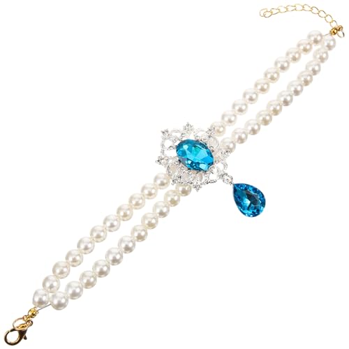 CVUTOVO Pet Accessory Katze Hund Halskette Kunstperlen Verstellbares Und Stilvolles Halsband Schmuckstück Für Haustierpartys Und Besondere Anlässe von CVUTOVO