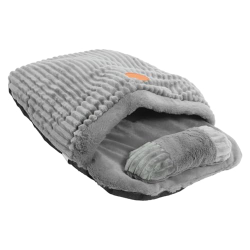 CVUTOVO Plüsch Katzenschlafsack für Haustiere Warmes Schlafnest für Katzen und Kleine Hunde Tragbares Design für Reisen Gemütliche und Sichere Höhle von CVUTOVO