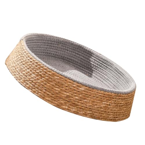 CVUTOVO Rattan Hundebett Rund Atmungsaktives Haustier Nest für Kleine Hunde und Katzen Handgefertigtes Komfortables Schlafkissen für Jahreszeiten Leicht zu Reinigen Schickes Design CVUTOVO Rattan Hundebett Rund Atmungsaktives Haustier Nest für Kleine Hunde und Katzen Handgefertigtes Komfortables Schlafkissen für Jahreszeiten Leicht zu Reinigen Schickes Design von CVUTOVO