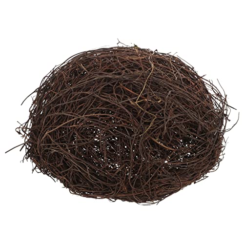 CVUTOVO Rattan Vogel Nest Handgemachtes Garten Ornament Fotografie Requisiten Simuliertes Vogel Nest für Kleine Vögel Vielseitige Deko für Hochzeiten Partys Ostern von CVUTOVO