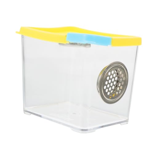 CVUTOVO Transparente Reptilienfütterungsbox Reptilienzuchtbox aus Robustem Material Belüftet für Spinnen Eidechsen und Reptilien von CVUTOVO
