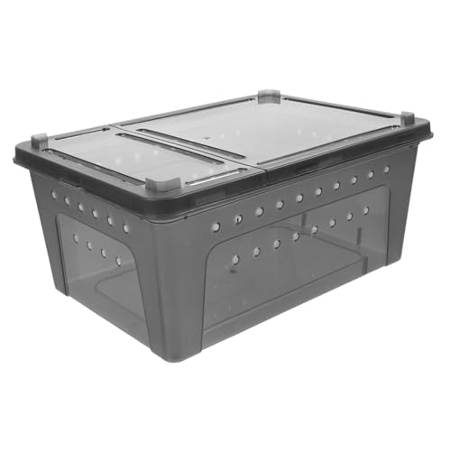 CVUTOVO Reptilienfutterbox mit Belüftungsöffnungen Praktische Aufzuchtbox für Spinnen und Insekten Robuster Terrariumbehälter aus Wetterbeständigem Material für Reptilienpflege und von CVUTOVO