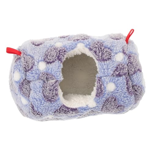 CVUTOVO Schlafsack aus Baumwollnest Vlies Schlafbett für Hamster Hamsternest Zubehör für Meerschweinchen Hamster Winterkäfig Bettwäsche Hamsterverstecke Hamster Habitat Fell Plüsch Violett von CVUTOVO