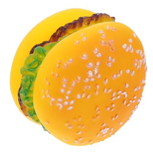 CVUTOVO Squeaky Hundespielzeug Hamburger Interaktives Kauspielzeug für Kleine Mittlere und Große Hunde aus Robustem Vinyl Langlebig und Quietschend für Welpen Kauen von CVUTOVO