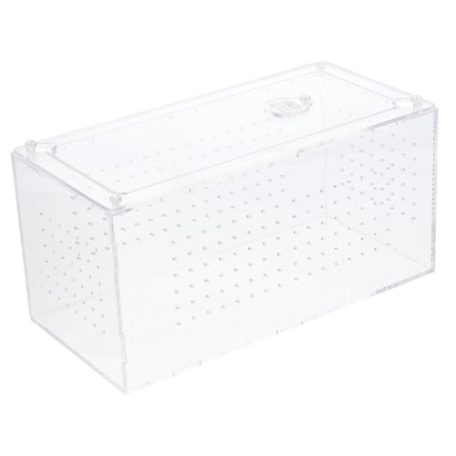 CVUTOVO Transparente Acryl reptilienbox mit Belüftungslöchern Stabile Luftzirkulation Ausbruchsicher Wetterbeständig Geeignet als Premium Terrarium für Schlangen Eidechsen Spinnen und CVUTOVO Transparente Acryl reptilienbox mit Belüftungslöchern Stabile Luftzirkulation Ausbruchsicher Wetterbeständig Geeignet als Premium Terrarium für Schlangen Eidechsen Spinnen und von CVUTOVO