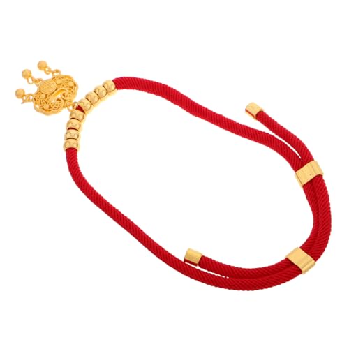 CVUTOVO Verstellbares Katzen und Hundehalsband aus Seil mit Glücksverschluss und Goldenen Handgefertigter Schmuck für Kleine und Katzen Festliche Haustieraccessoires von CVUTOVO