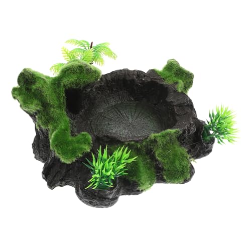 CVUTOVO Wear-Resistant Reptile Dish Umweltfreundlichem Dekorative Futterschale Für Terrarium Und Schildkröten Langlebige Wasser Und Futterstation Für Reptilien Praktische Snackschale von CVUTOVO