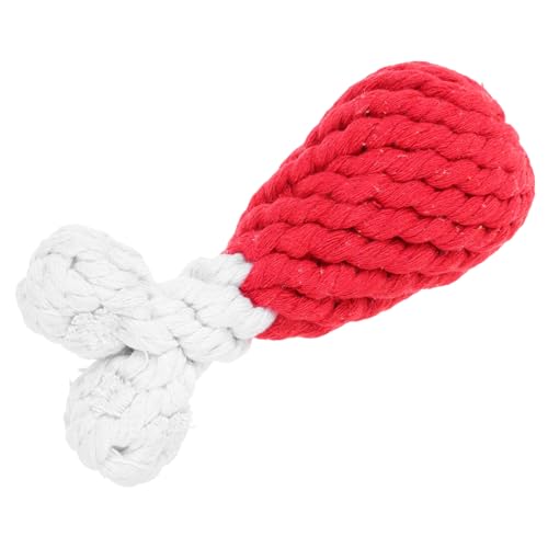 CVUTOVO Woven Dog Chewing Toy Hähnchenbein-Form Und Langlebiges Kauspielzeug Für Kleine Mittelgroße Hunde Zahnreinigung Und Kauinstinkts von CVUTOVO