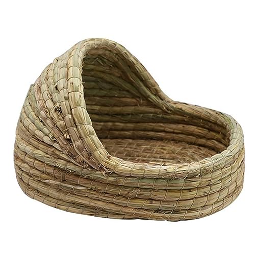 CVUTOVO Woven Kaninchennest für Kleine Haustiere Bequeme Schlafunterlage aus Natürlichem Stroh für Meerschweinchen Kaninchen und Andere Kleintiere Langlebig und Sicher Kauen Sorgt für CVUTOVO Woven Kaninchennest für Kleine Haustiere Bequeme Schlafunterlage aus Natürlichem Stroh für Meerschweinchen Kaninchen und Andere Kleintiere Langlebig und Sicher Kauen Sorgt für von CVUTOVO