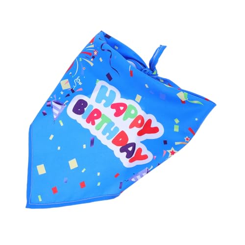 Pet Dog Birthday Dreieckiges Bandana für Kleine und Mittelgroße Bequemes Halstuch mit Süßem Design für Geburtstagsfeiern und Haustierpartys Blaues Pet Dog Birthday Dreieckiges Bandana für Kleine und Mittelgroße Bequemes Halstuch mit Süßem Design für Geburtstagsfeiern und Haustierpartys Blaues von CVUTOVO