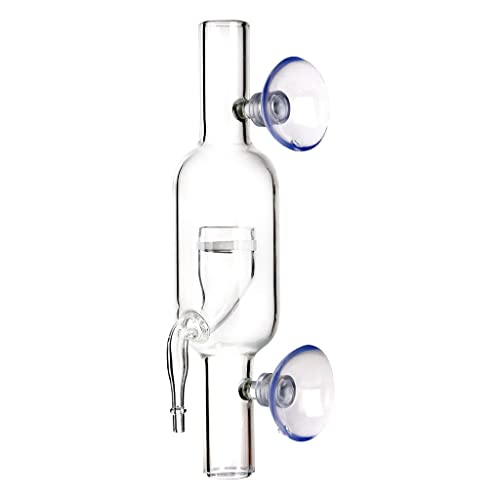 CVZQTE Inline CO2-Diffusor Aus Glas Für Aquarien Bepflanzt Für Tanks Praktische Befestigung Durch Saugnäpfe 80% CO2-Auflösungsrate 2 Größen Glas Co2-Diffusor Für Aquarien von CVZQTE