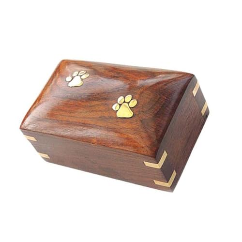 Schaffen Sie einen besonderen Ort der Erinnerung für verstorbene Haustiere mit Holz-Urnenbox, um schöne Erinnerungen zu bewahren, Holzurnen für Haustiere, personalisierbar von CVZQTE