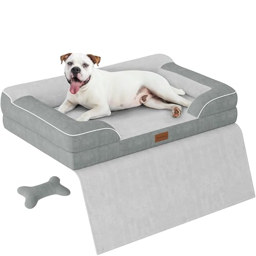 CWAWZ Hundebetten für große Hunde, orthopädisches Hundebett mit kühlendem Gel-Memory-Schaum, wasserdicht, großes Hundebett mit abnehmbarem, waschbarem Bezug, 91,4 cm, Hundesofa, Couch, holländischer CWAWZ Hundebetten für große Hunde, orthopädisches Hundebett mit kühlendem Gel-Memory-Schaum, wasserdicht, großes Hundebett mit abnehmbarem, waschbarem Bezug, 91,4 cm, Hundesofa, Couch, holländischer von CWAWZ