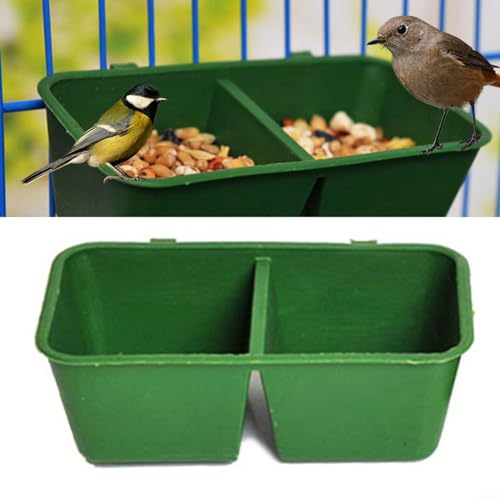 CWOQOCW Vogelkäfig-Futterspender, Vogelkäfig-Futterspender zum Aufhängen, für Kaninchenkäfig, Vogelkäfig, Futterspender, Schüssel für Nymphensittiche, Papageien (zufällig) von CWOQOCW