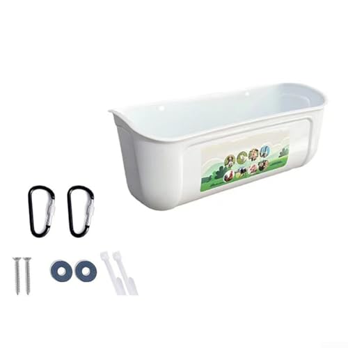 Futtertrog für Geflügel für Enten, Gänse und Kleintiere (weiß) von CWOQOCW