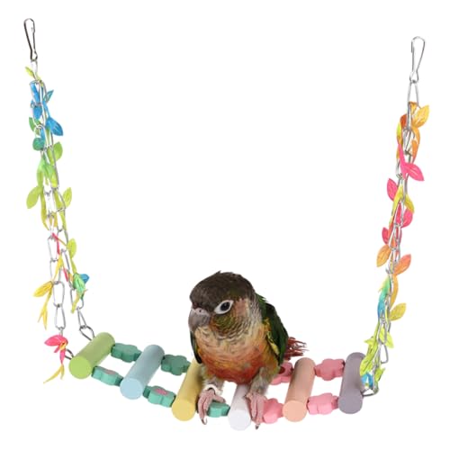 Vogelschaukel für Käfig Ast Schaukel Hängende Papagei Spielzeug Haushalt Vogel Spielzeug Bissfest Papagei Spielzeug für Lovebird Conure Wellensittich Quaker Suspending Toy von CXYYXF