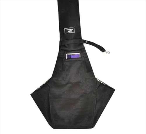 CYBERNOVA Kleine Tragetasche für Hunde und Katzen, für 1,4–6,8 kg, mit Tasche, freihändige Haustiertasche, für Reisen und Spaziergänge im Freien, Schwarz 2 von CYBERNOVA