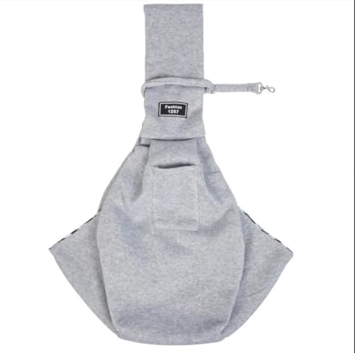 CYBERNOVA Kleine Tragetasche für Hunde und Katzen, für 1,4–6,8 kg, mit Tasche, freihändige Haustiertasche, für Reisen und Spaziergänge im Freien (grau 2) von CYBERNOVA